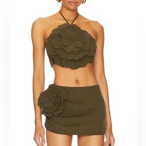 Lovers + Friends Olive Skirt Set